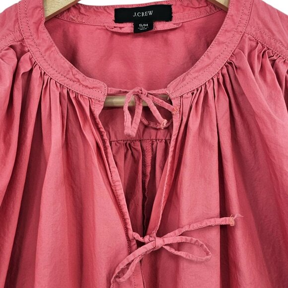 J. Crew Womens S/M‎ Pink Cotton Poplin Tunic Midi Dress with Pockets - Picture 4 of 16
